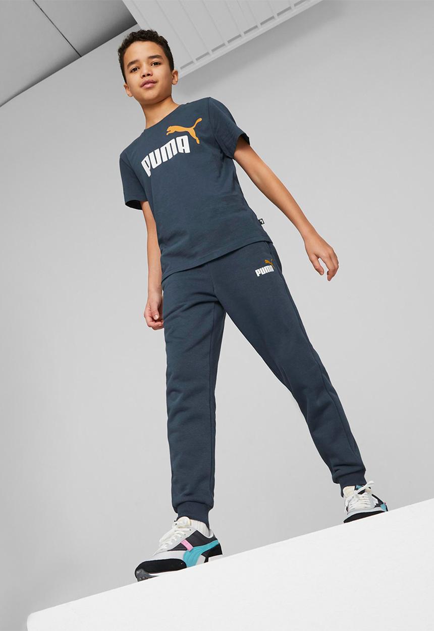 PUMA - Ess+ 2 col logo pants fl cl b - dark night