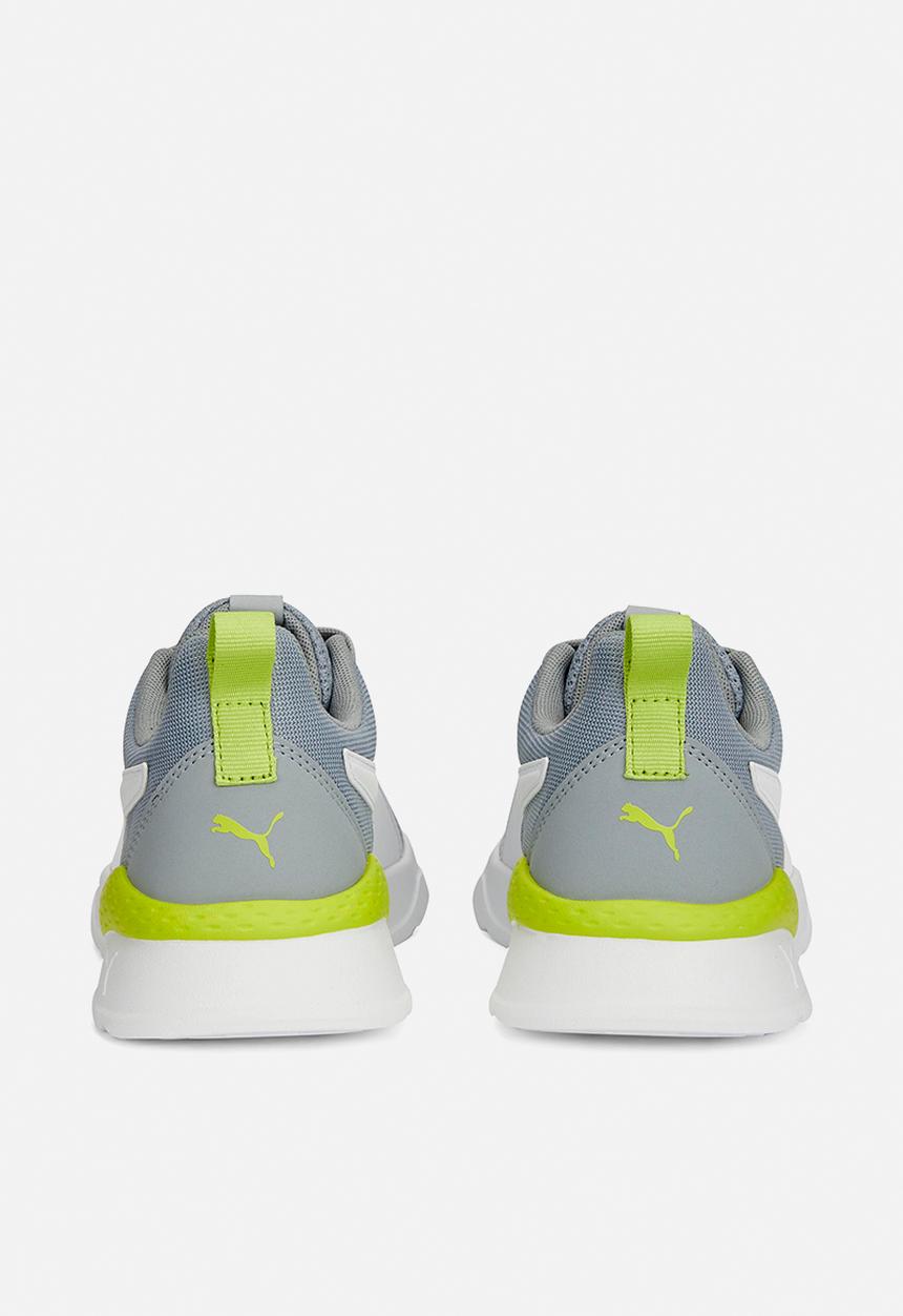 PUMA - Anzarun lite jr - cool mid gray-puma white-lime smash