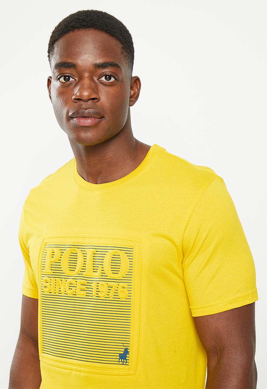 POLO - Men embossed block tee - yellow