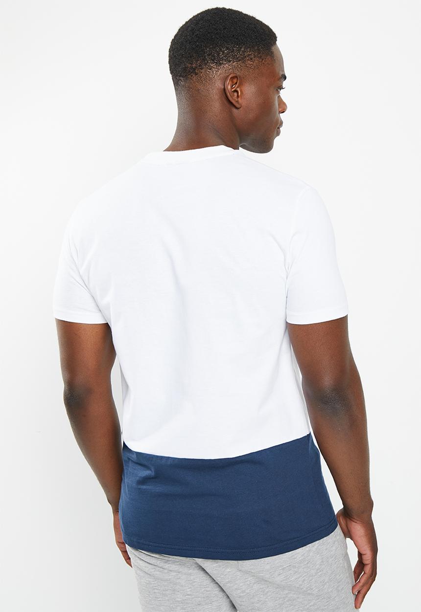 POLO - Men sport andile colourblock tee - white