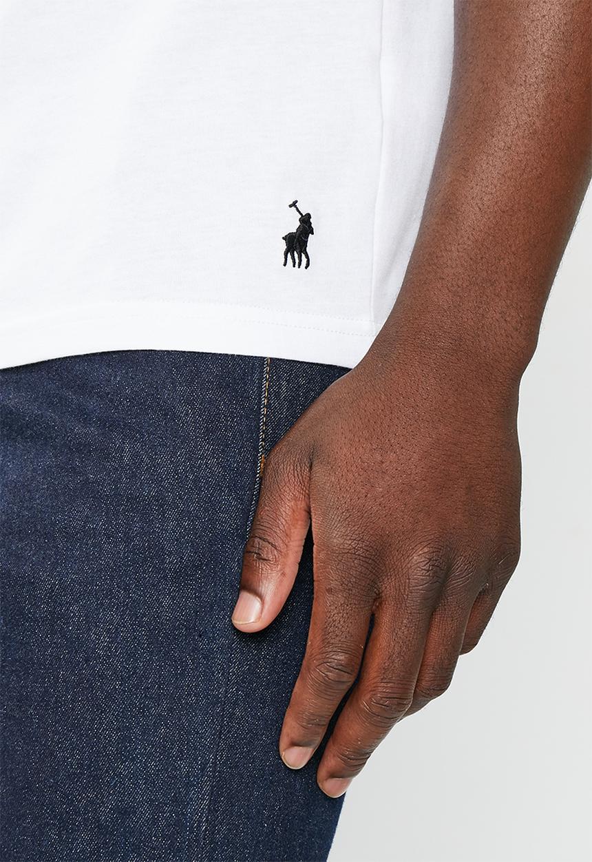 POLO - Men block logo tee - white