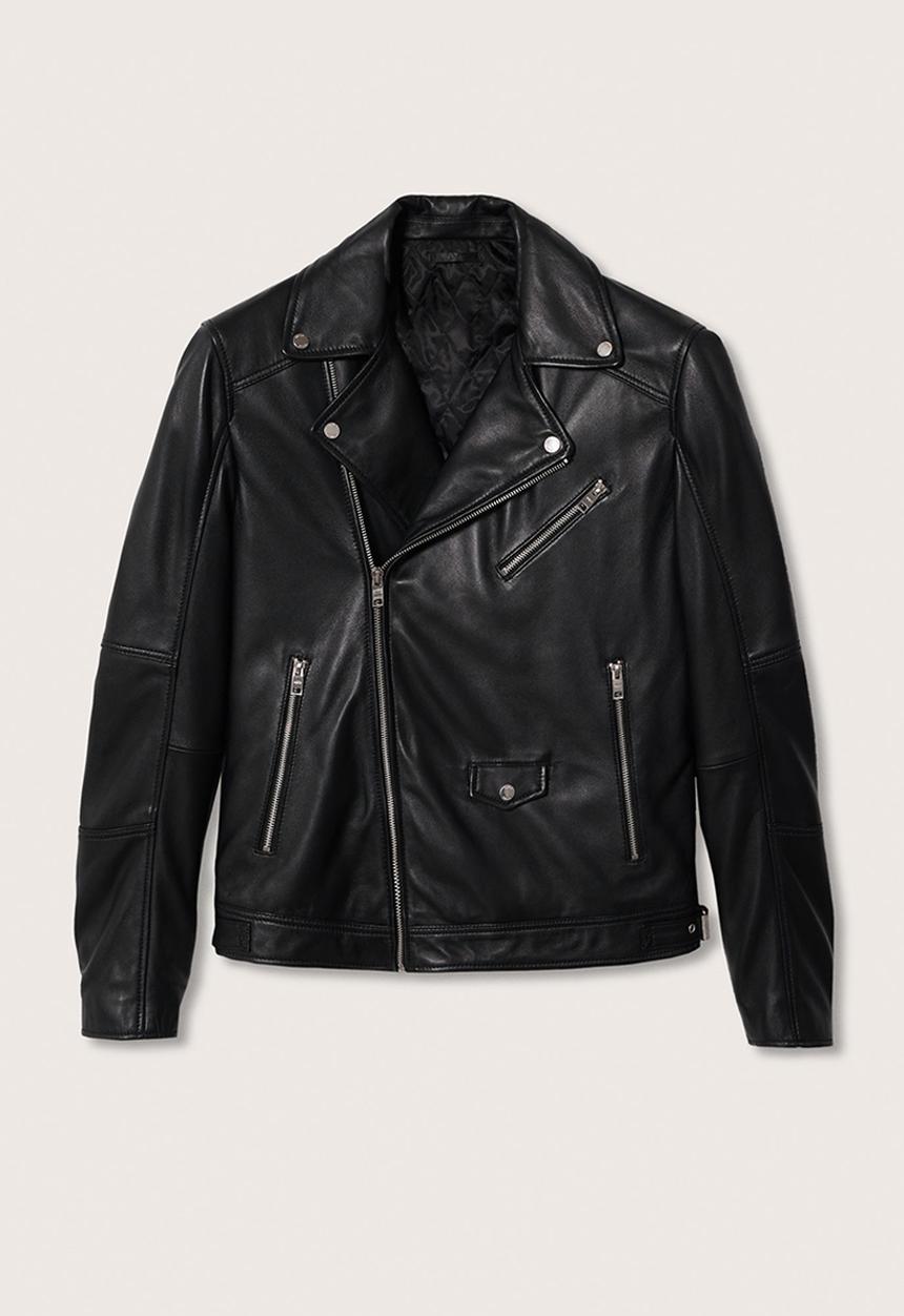 MANGO - Perfect leather jacket - black