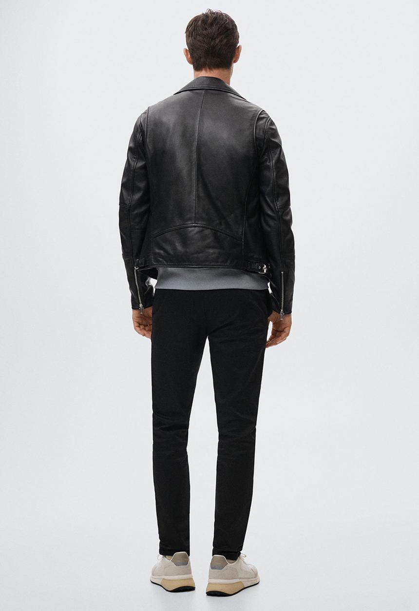 MANGO - Perfect leather jacket - black