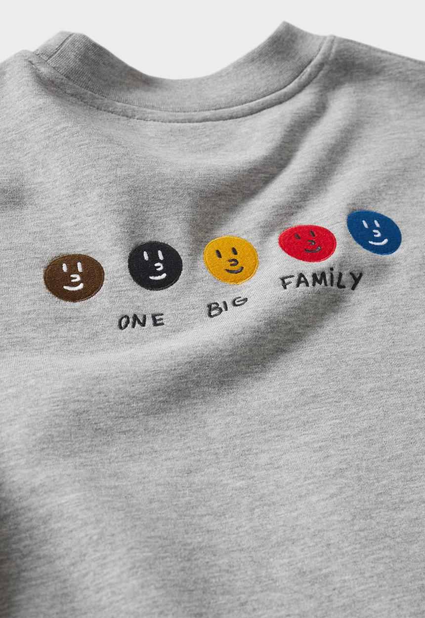 MANGO - Ferranc2 family embroidered cotton sweatshirt - grey