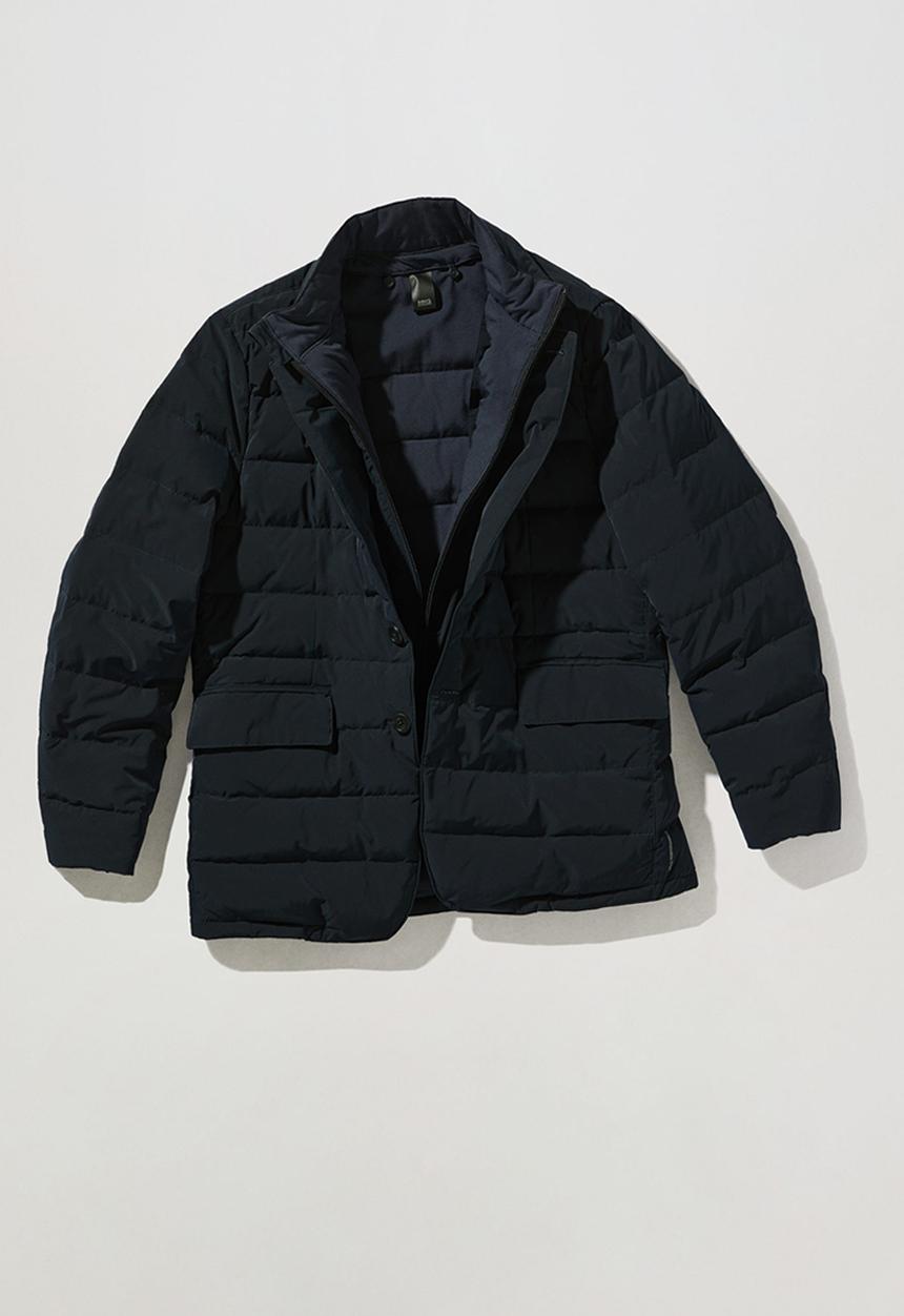 MANGO - Joe lapel quilted jacket- navy 