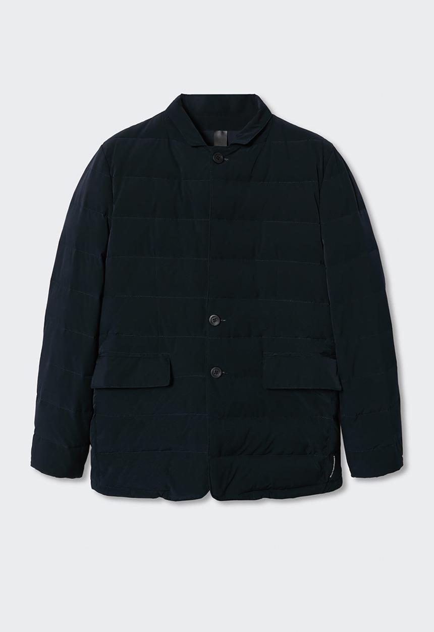 MANGO - Joe lapel quilted jacket- navy 
