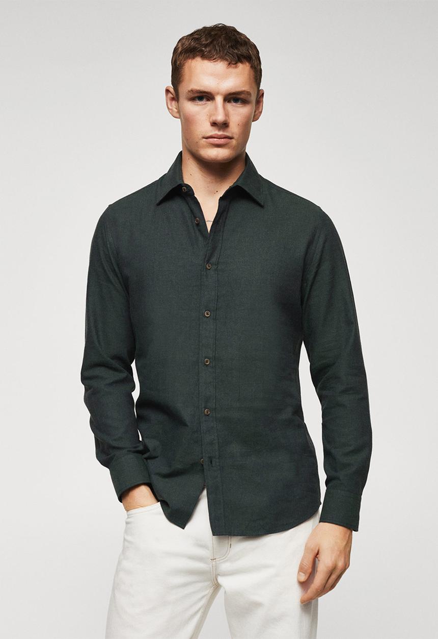 MANGO - Shirt galdana - green