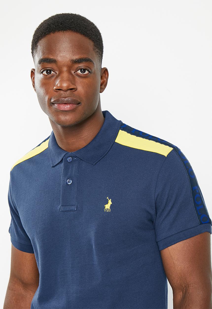 POLO - Men taped golfer - navy