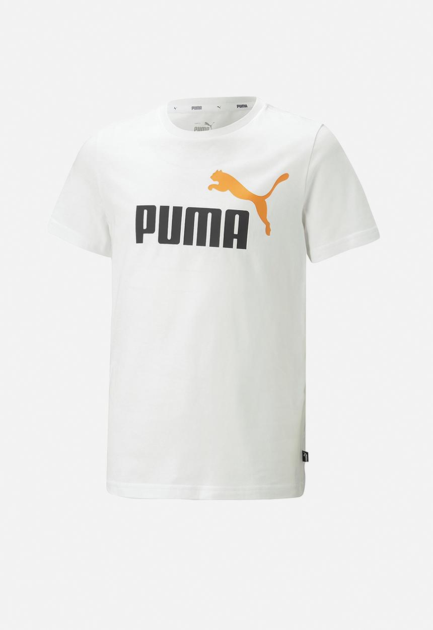PUMA - Ess+ 2 col logo tee b - puma white & desert glay