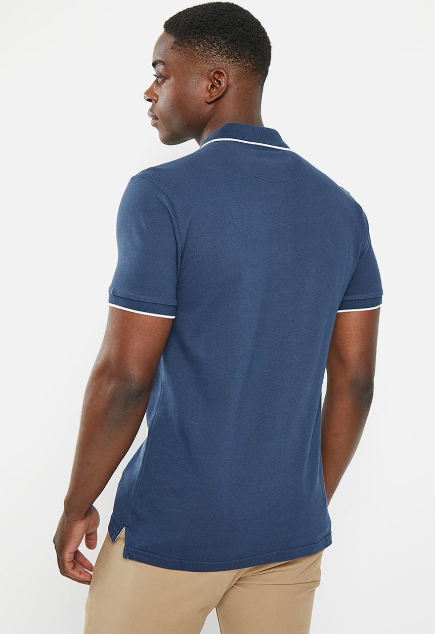 POLO - Men equestrian pique golfer - navy