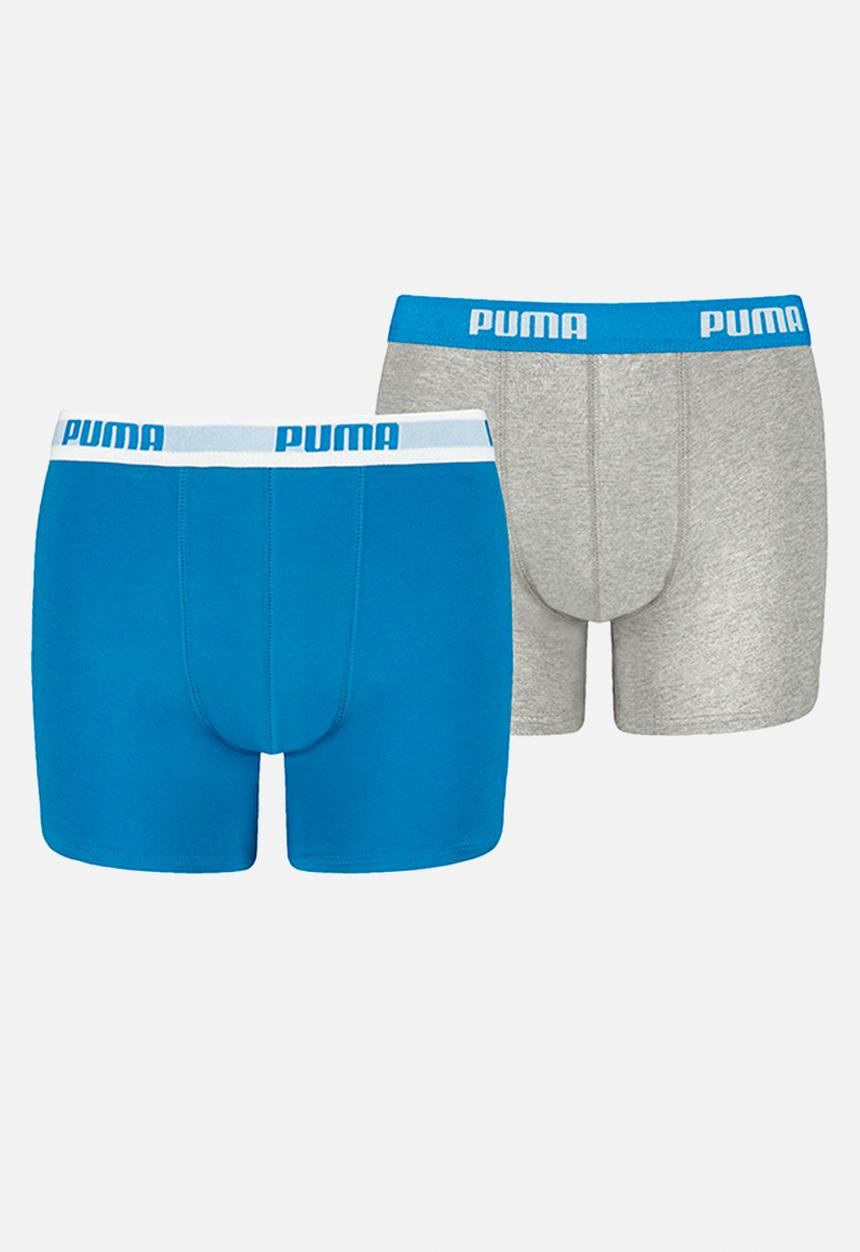 PUMA - Puma boys basic boxer 2-pack - blue & grey