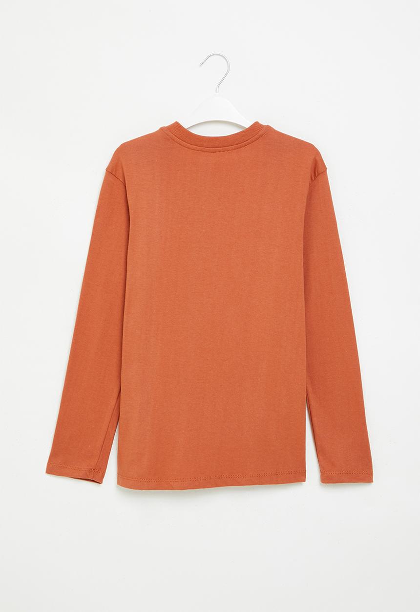 Superbalist - Boys graphic long sleeve tee - tobacco