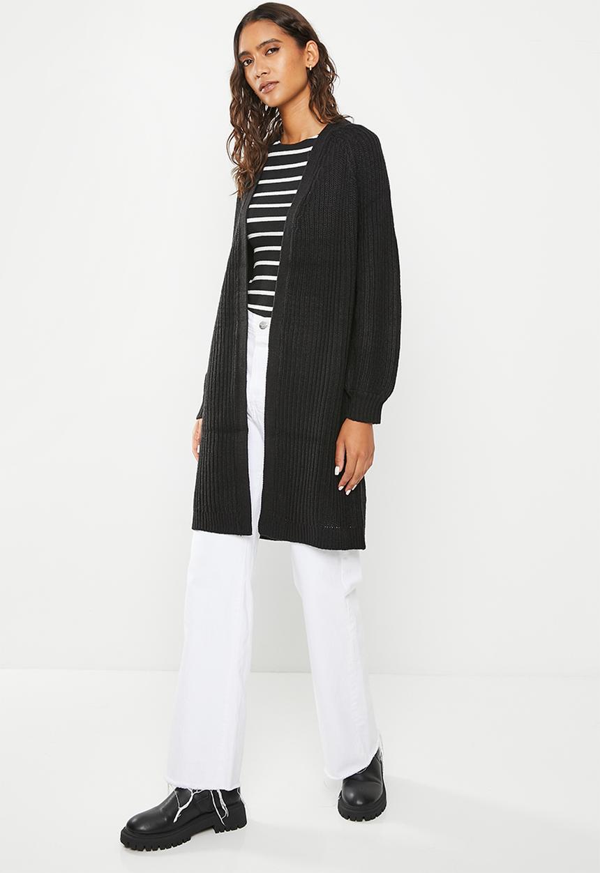 ONLY - Matilda long sleeve  long cardigan  - black