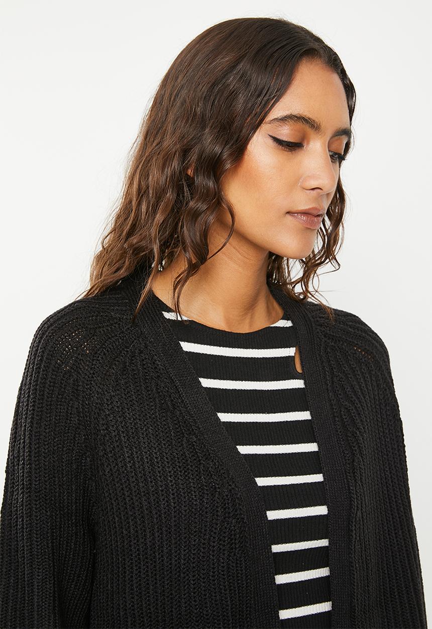 ONLY - Matilda long sleeve  long cardigan  - black