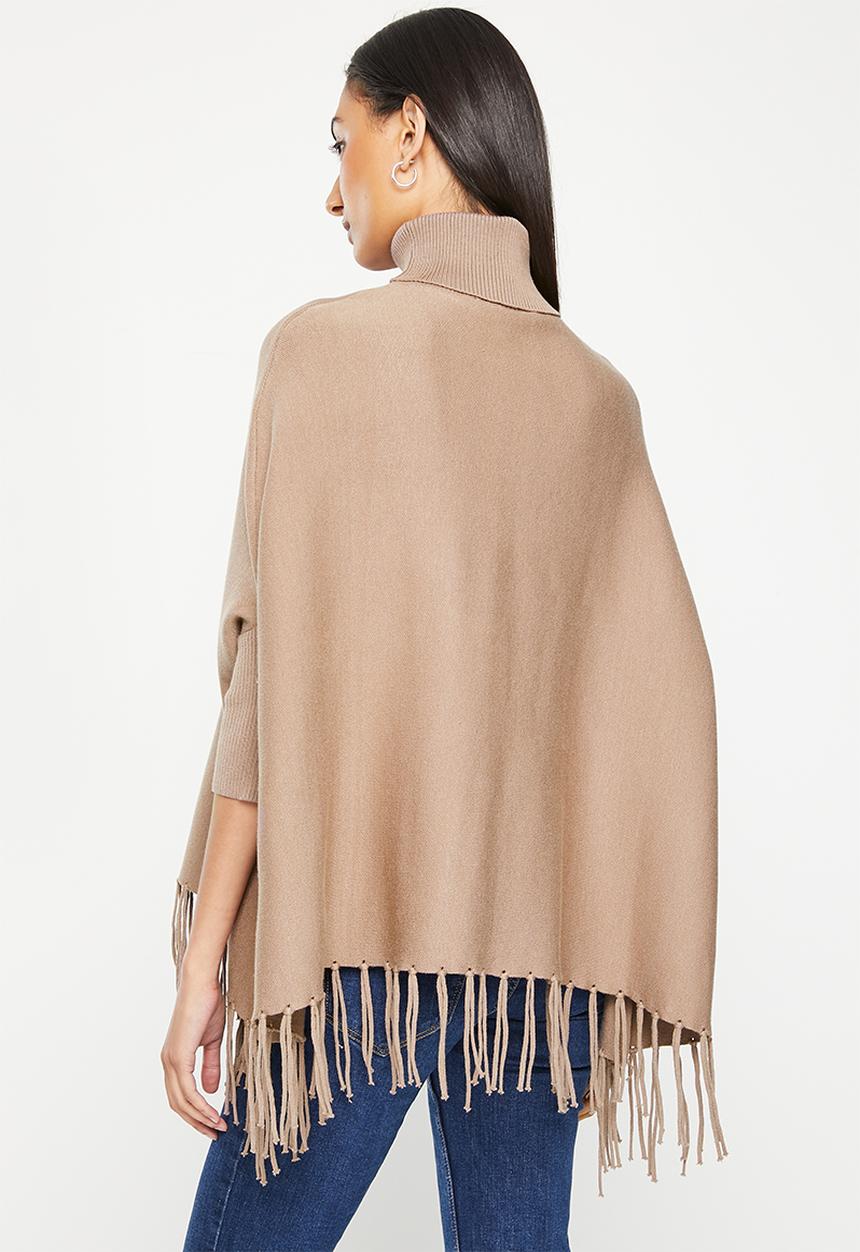 dailyfriday - High neck poncho - mocha