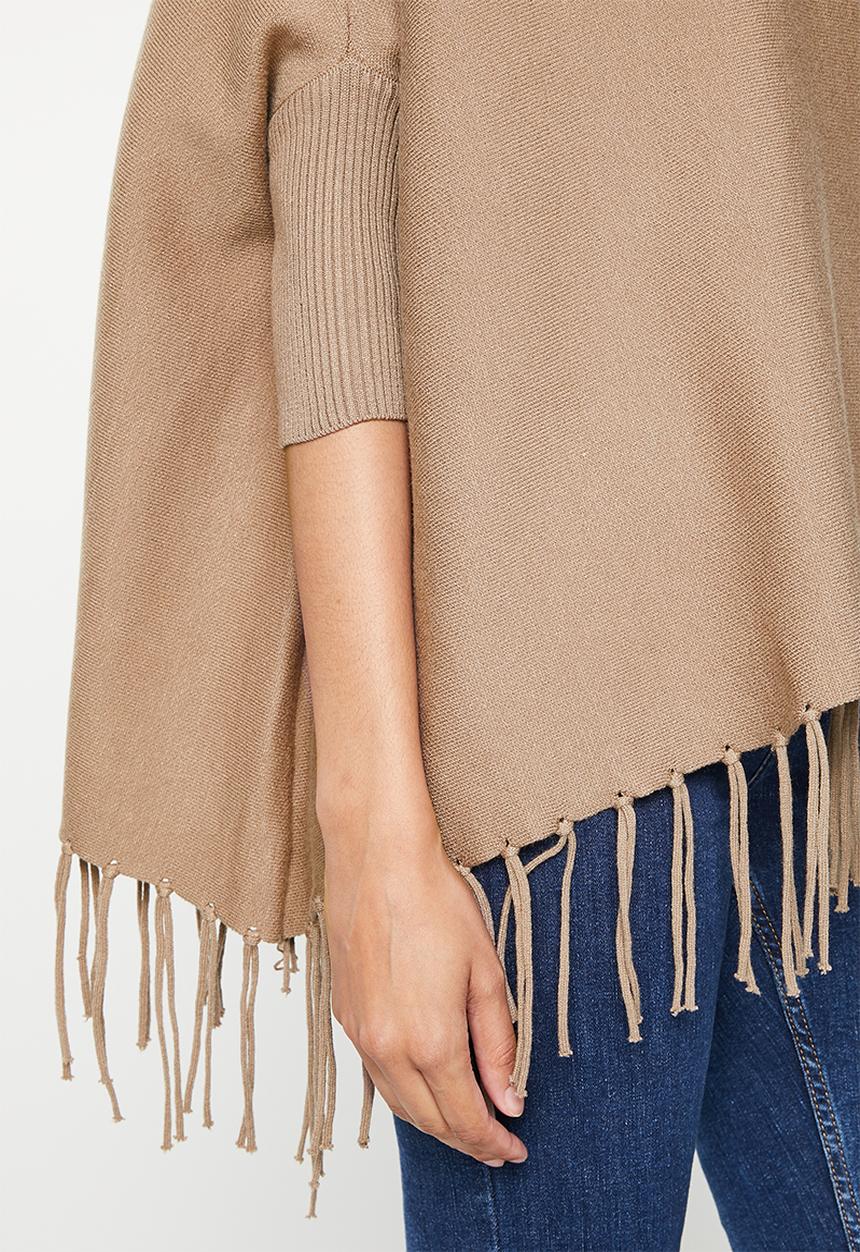 dailyfriday - High neck poncho - mocha