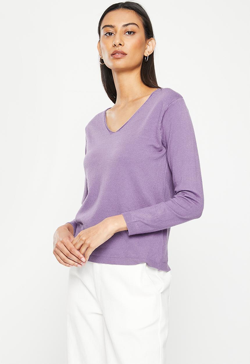 dailyfriday - V-neck jumper - purple