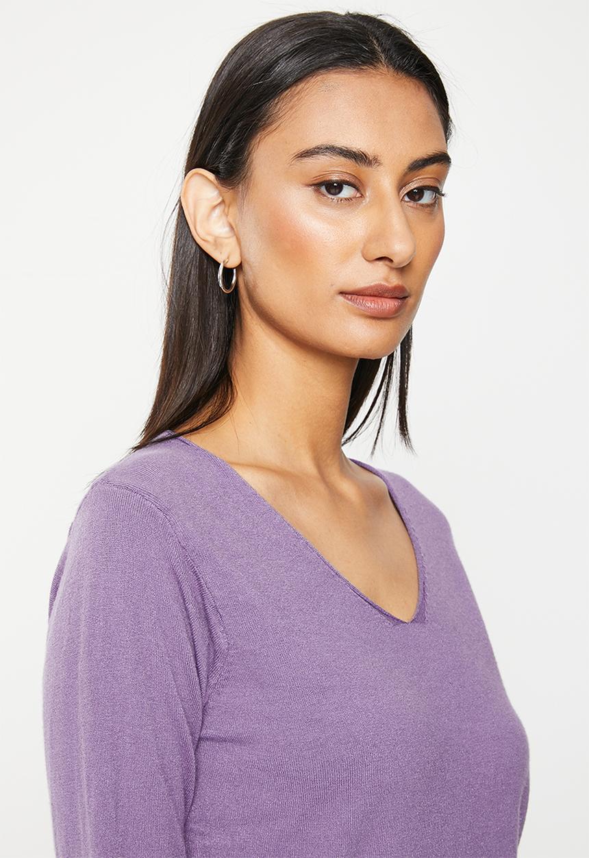 dailyfriday - V-neck jumper - purple