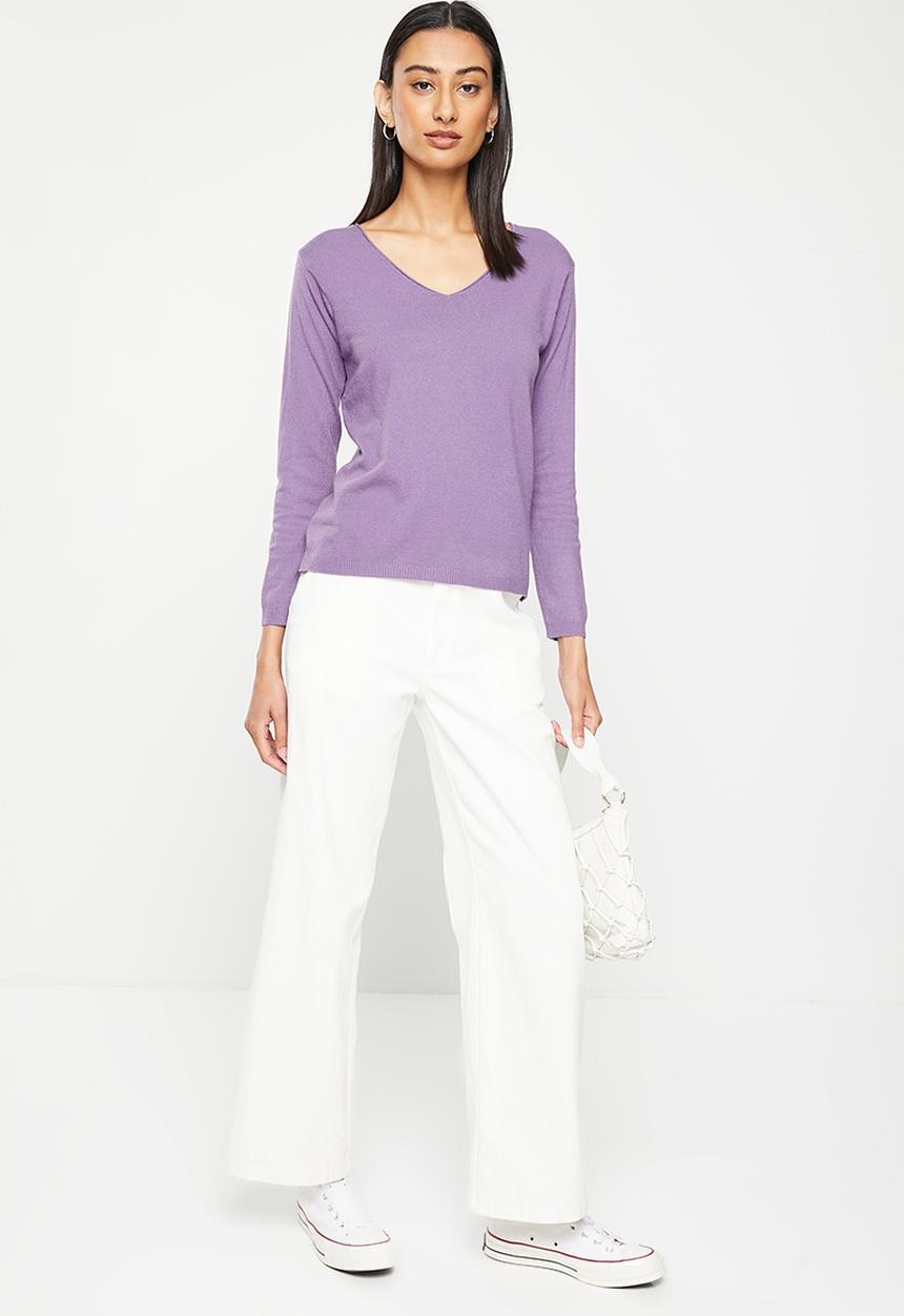 dailyfriday - V-neck jumper - purple