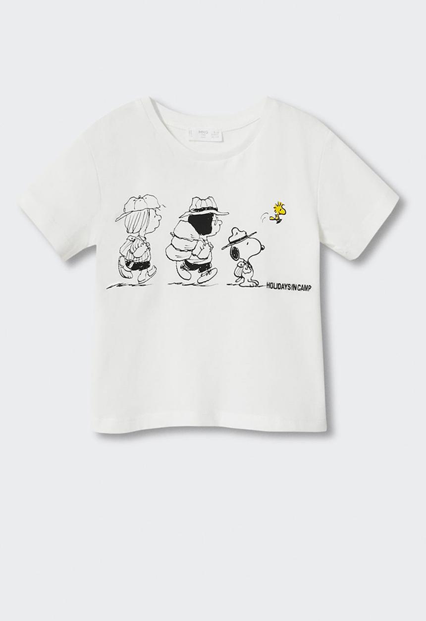 MANGO - T-shirt  campus - white