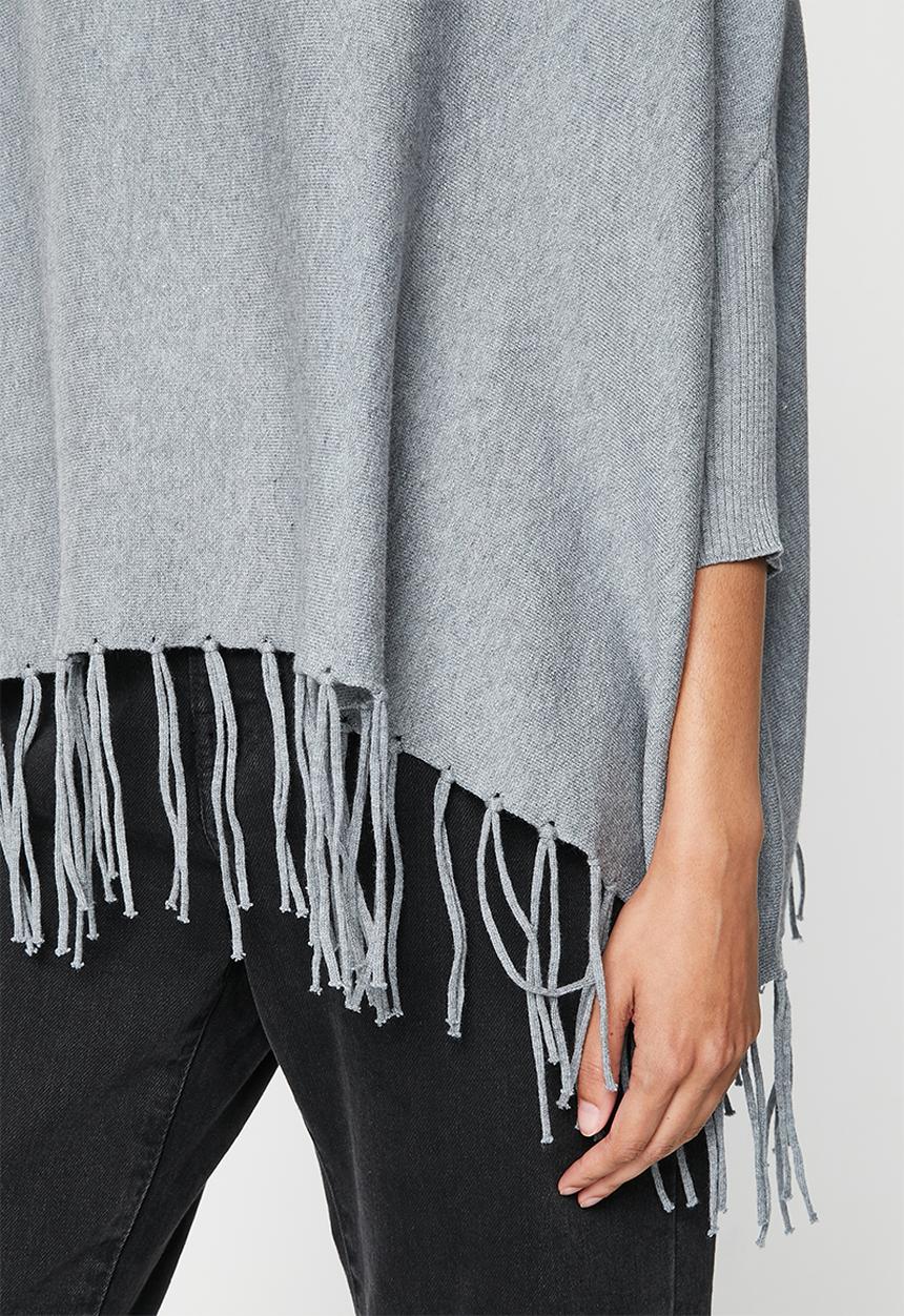 dailyfriday - High neck poncho - light grey
