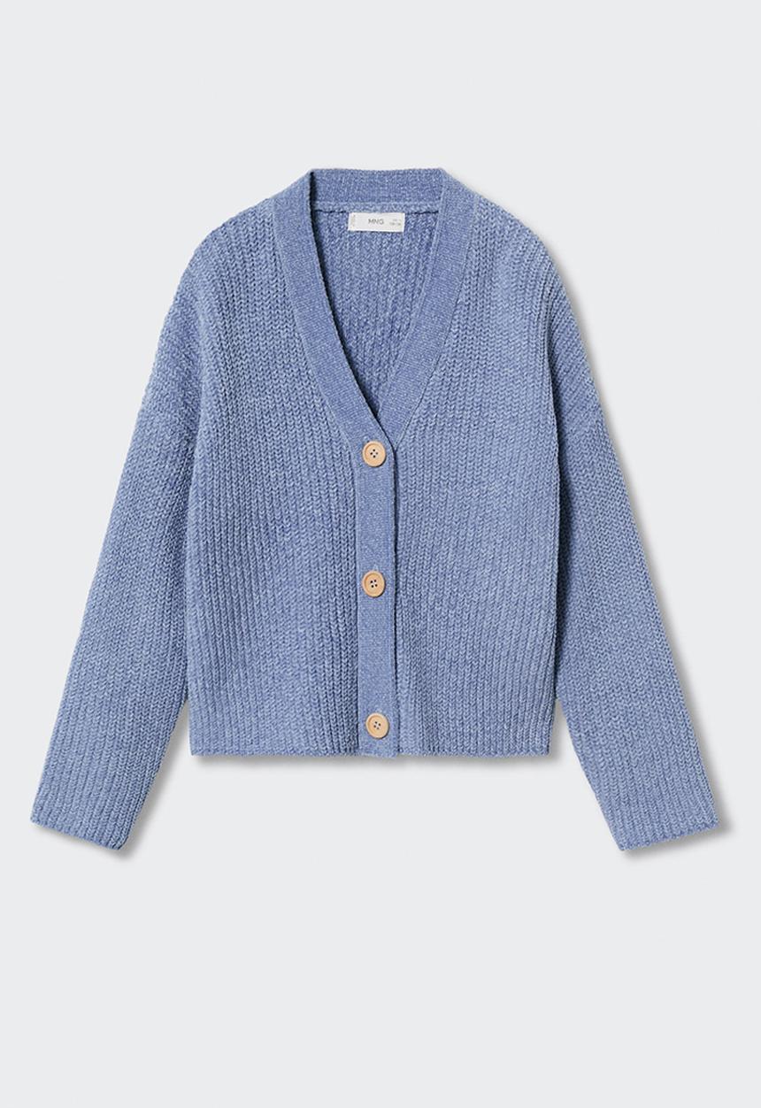 MANGO - Cardigan  souffle3 - light blue