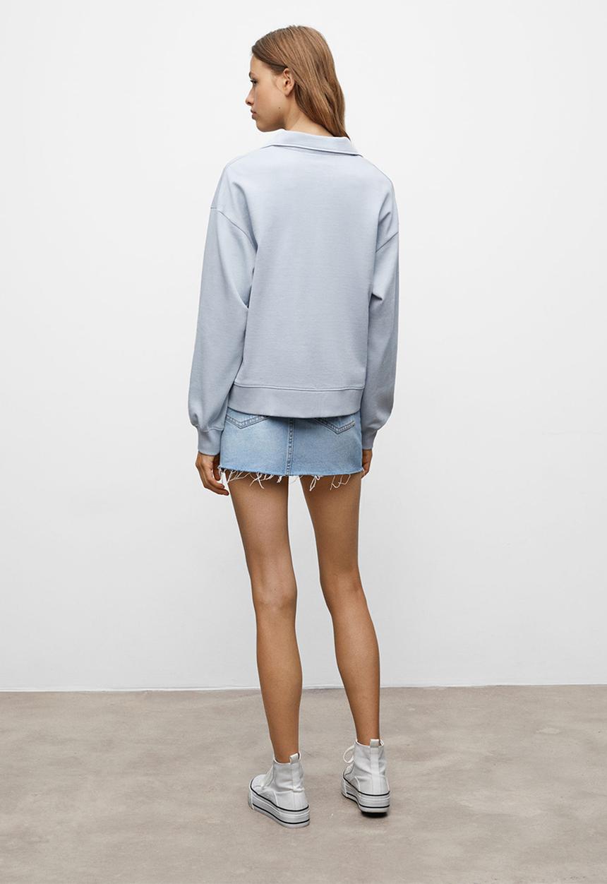 MANGO - Sweatshirt  polo - light blue