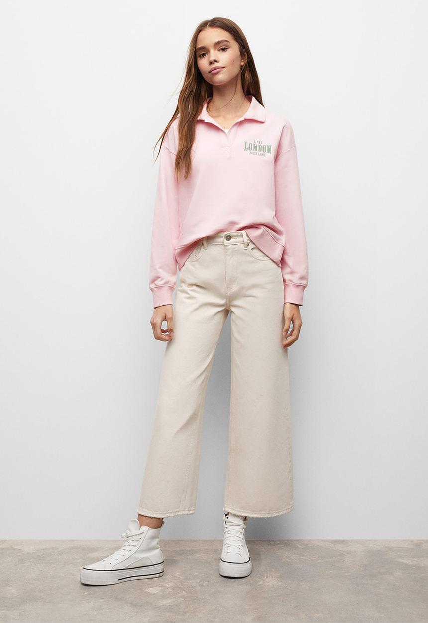 MANGO - Sweatshirt  polo - light pink