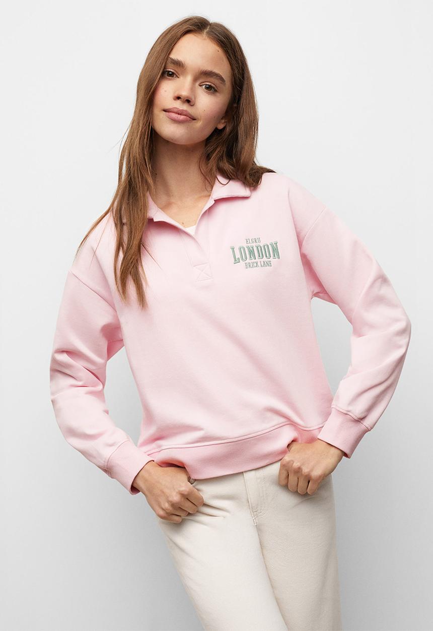 MANGO - Sweatshirt  polo - light pink