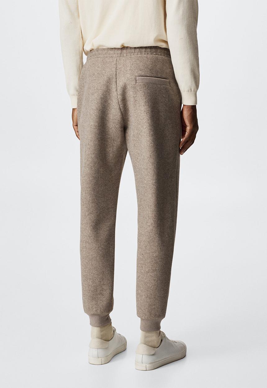 MANGO - Textured luxxe jogger - beige