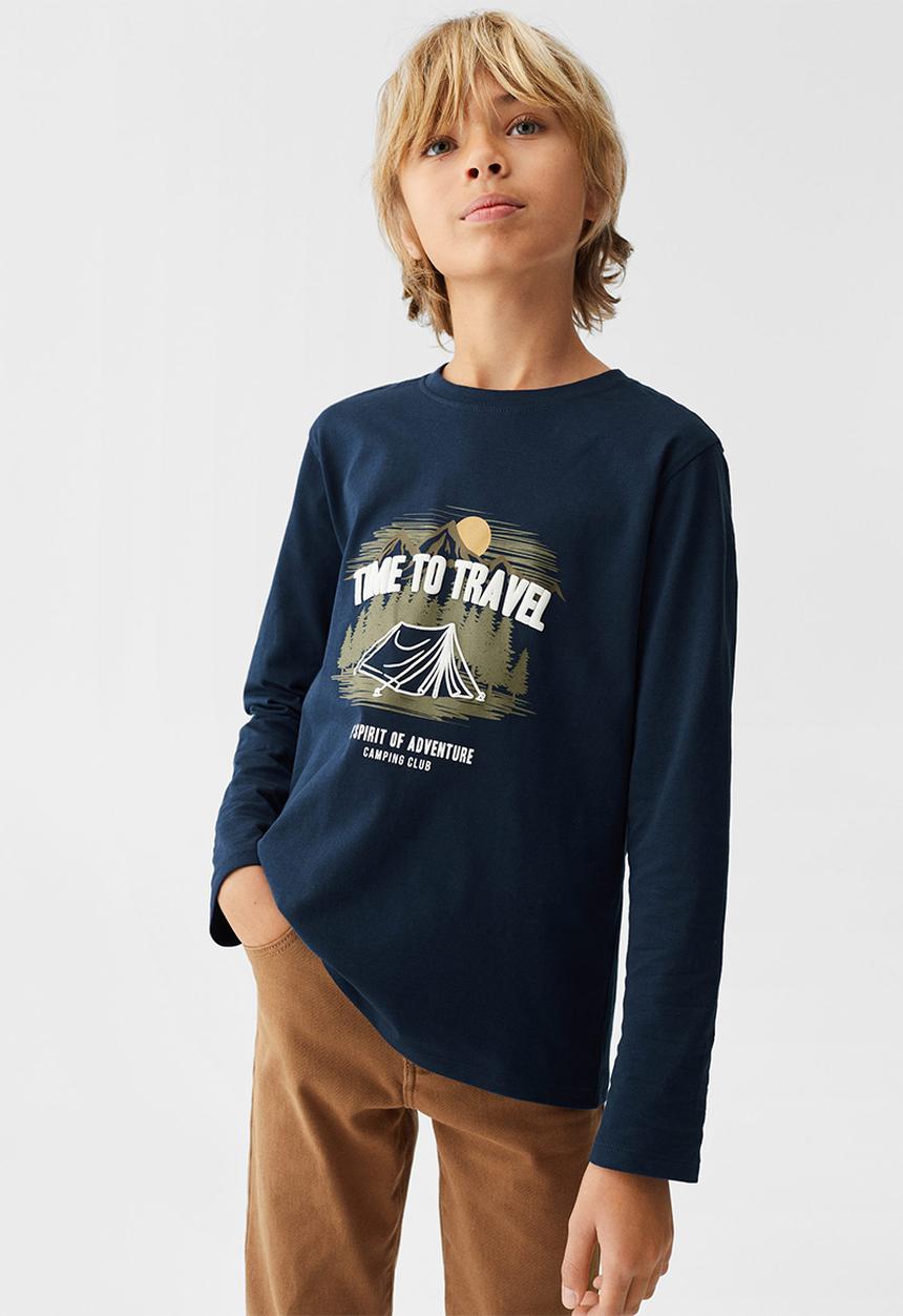 MANGO - T-shirt  hike - navy