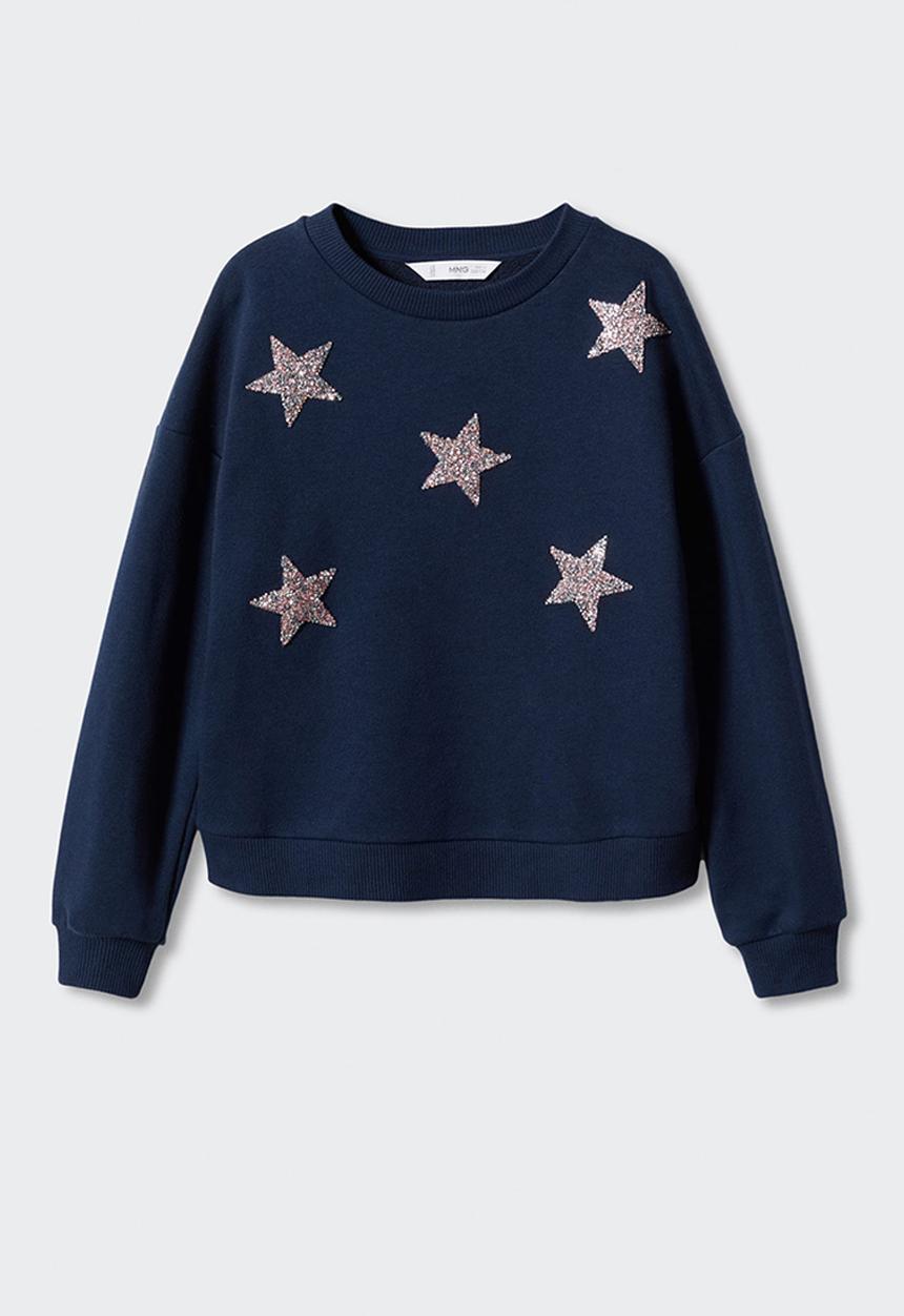 MANGO - Sweatshirt stars - navy