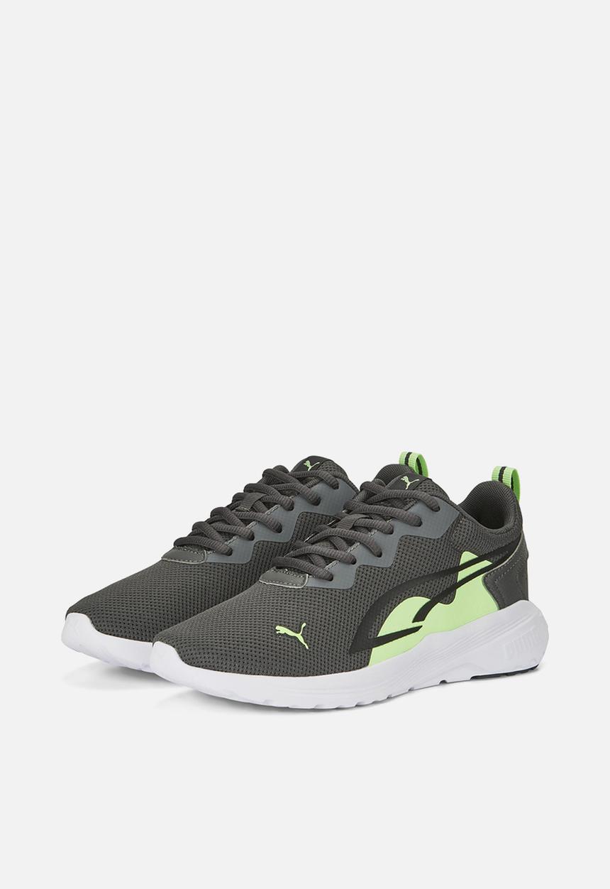 PUMA - All-day active jr - shadow gray-fizzy lime-puma black