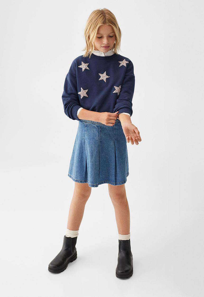 MANGO - Sweatshirt stars - navy