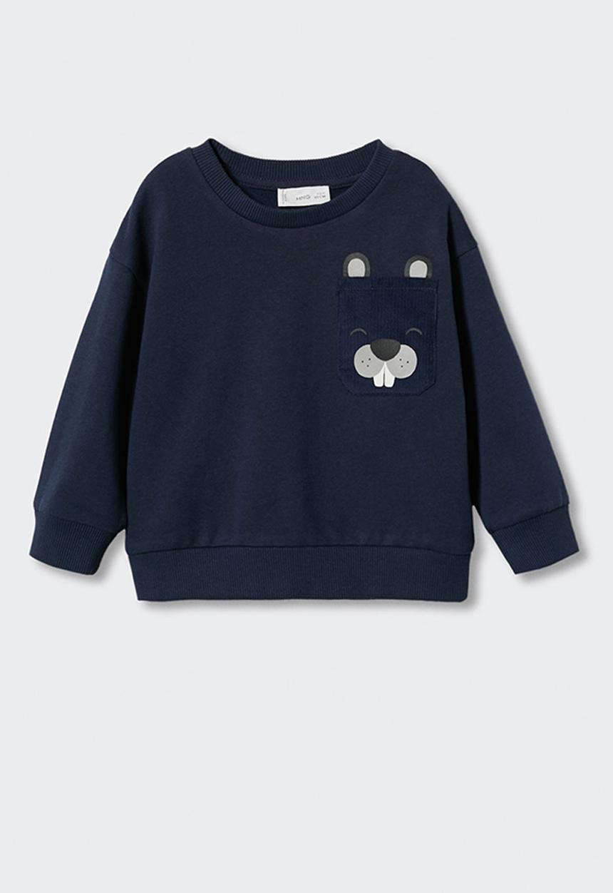 MANGO - Sweatshirt  bolsillo - navy