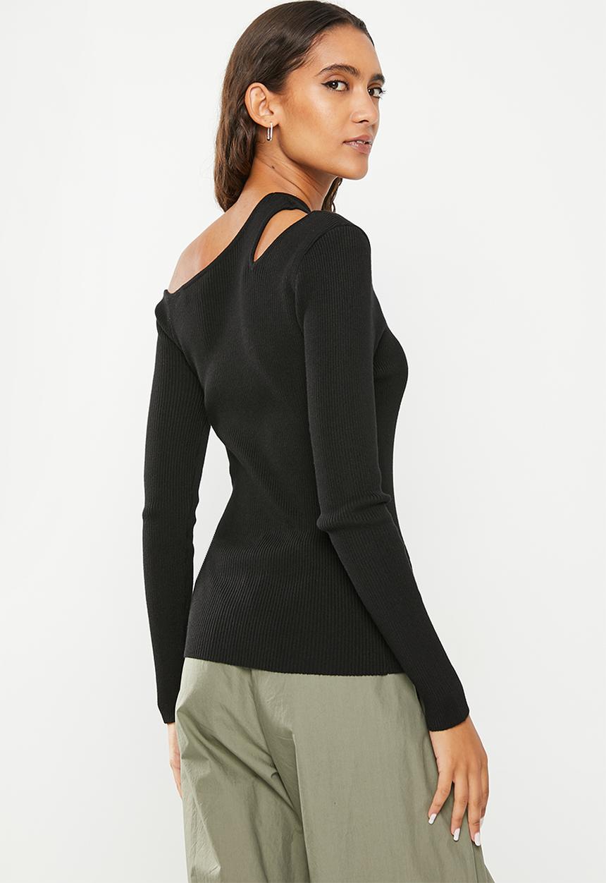 dailyfriday - Cut out shoulder top - black