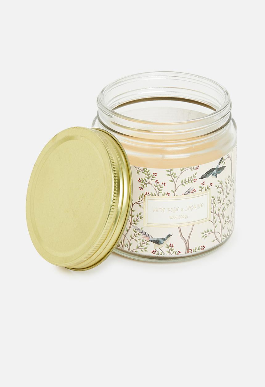 H&S - Candle in glass - white rose & jasmine