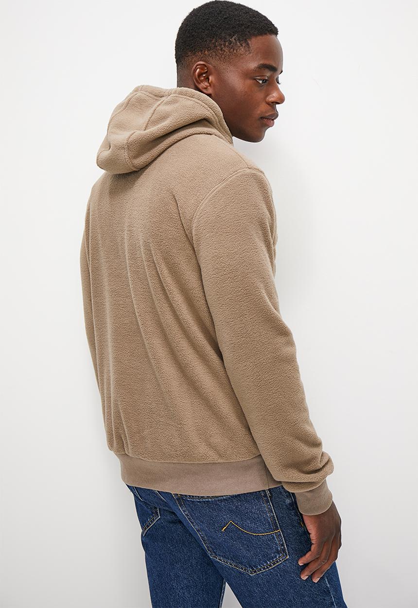 Lark & Crosse - Alv pullover polar fleece hoodie - taupe