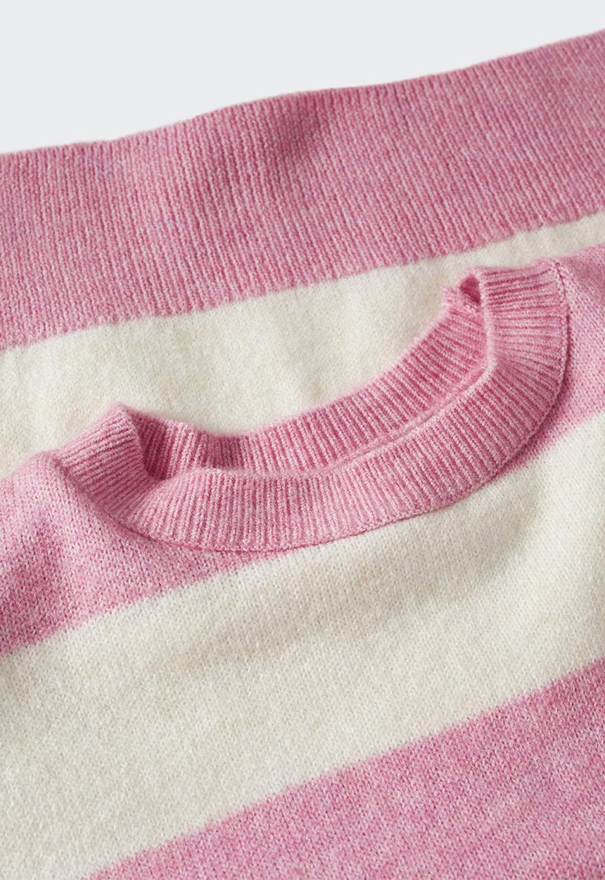 MANGO - Sweater stripy - pink