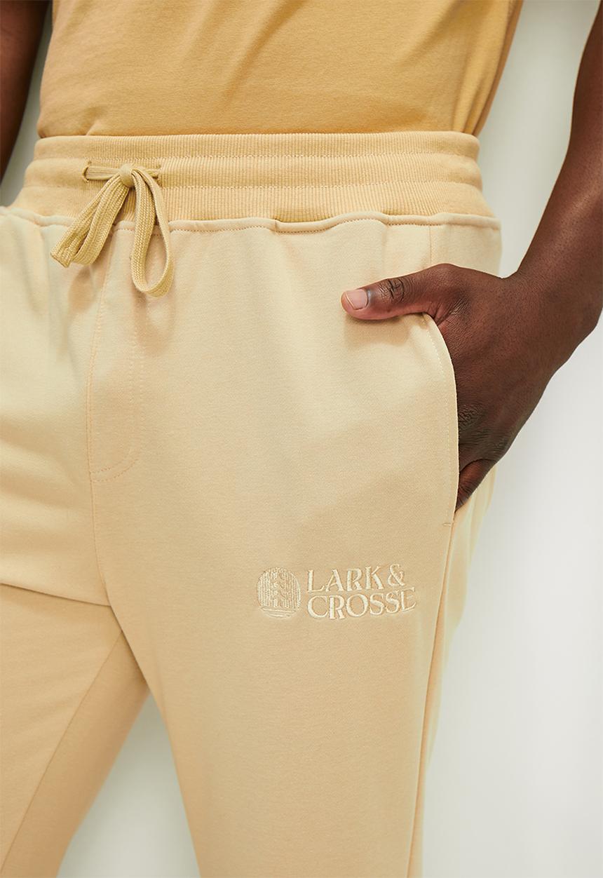 Lark & Crosse - Todd fashion fleece pant - stone