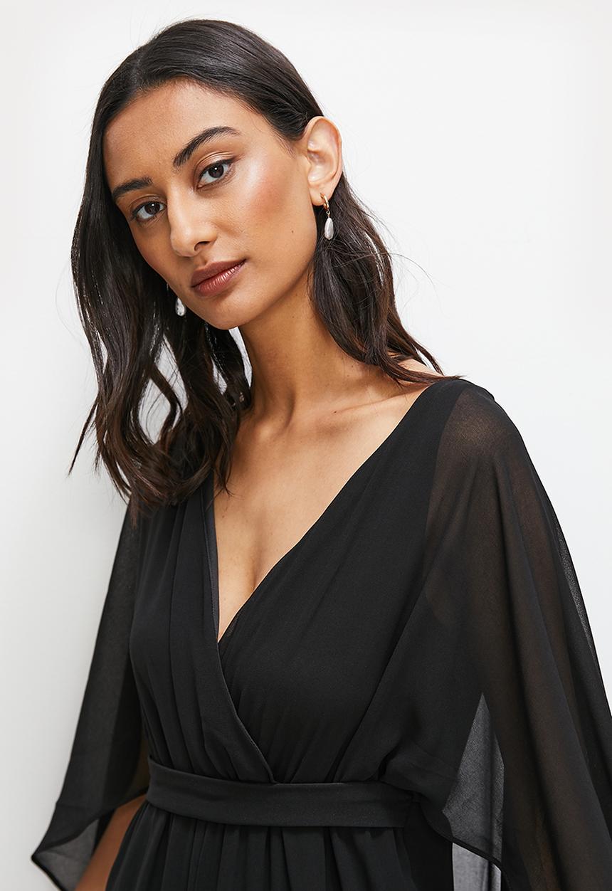 edit - Cape jumpsuit - black