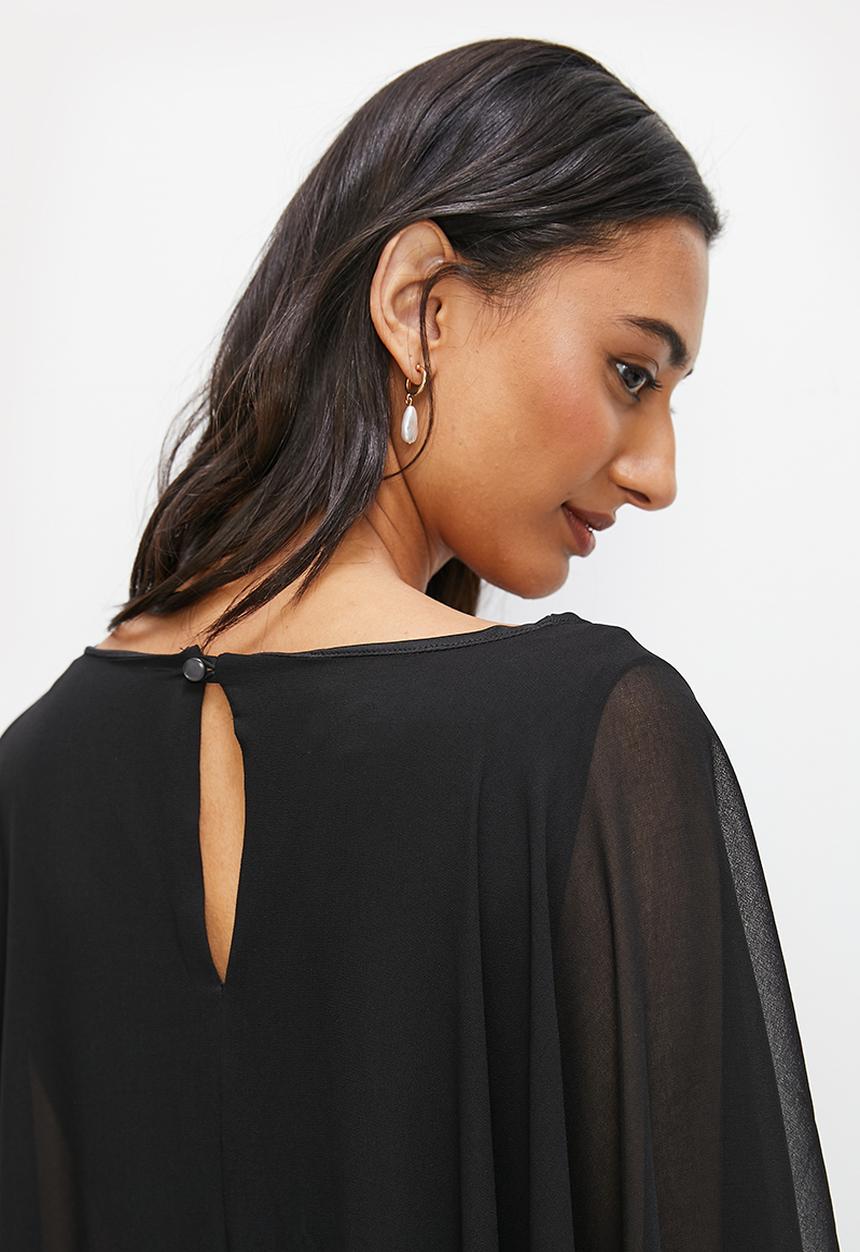 edit - Cape jumpsuit - black