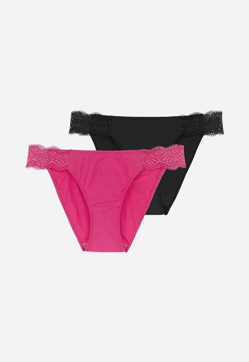 DORINA - Estelle 2 pack brief - pink & black