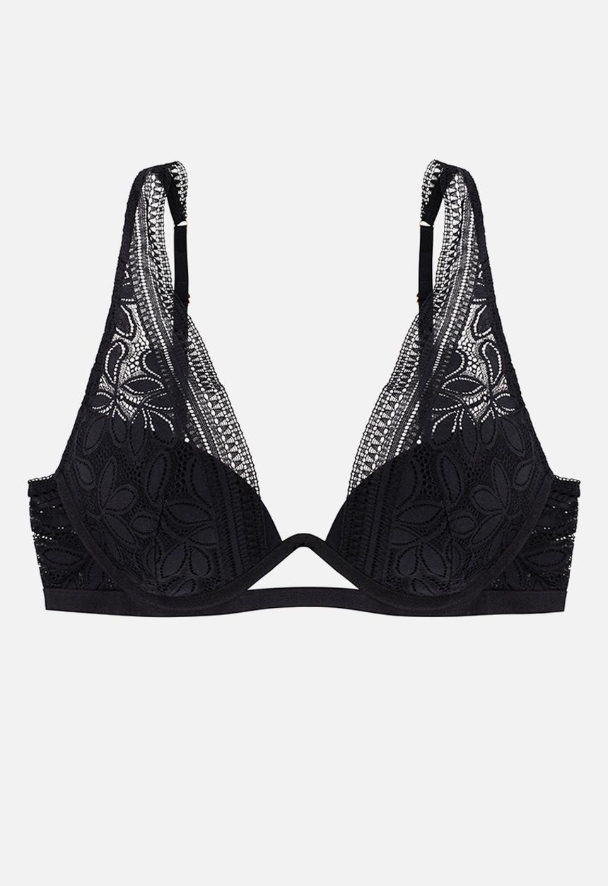 DORINA - Astrid light padded plunge bra - black