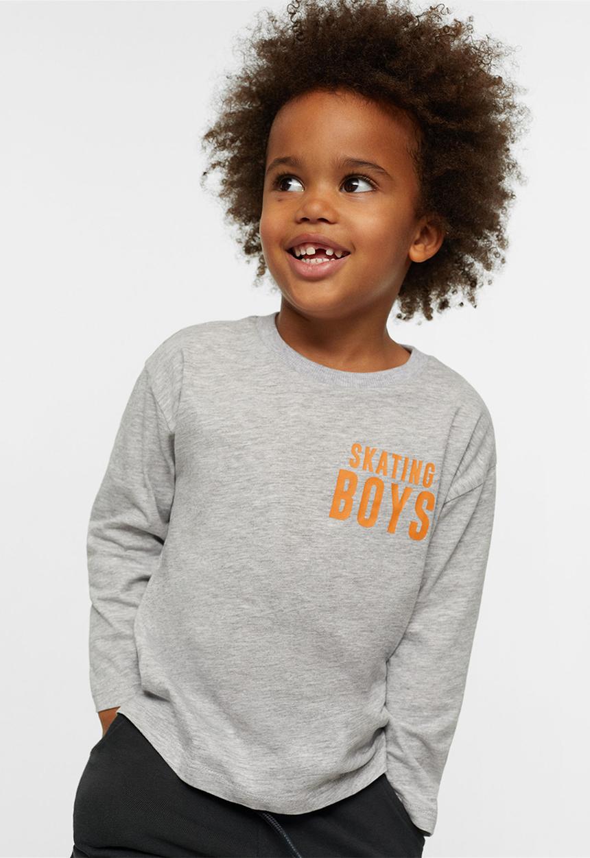 MANGO - T-shirt  panda - grey