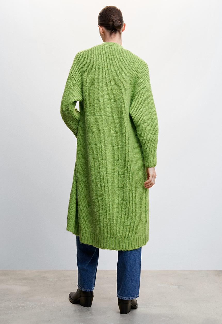 MANGO - Cardigan jirafe - medium green