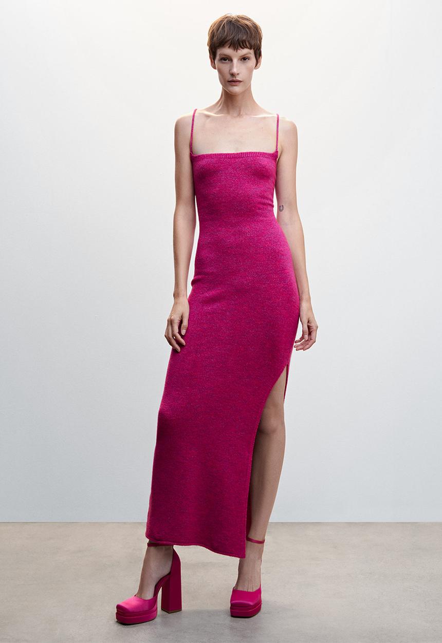 MANGO - Dress berry - bright pink