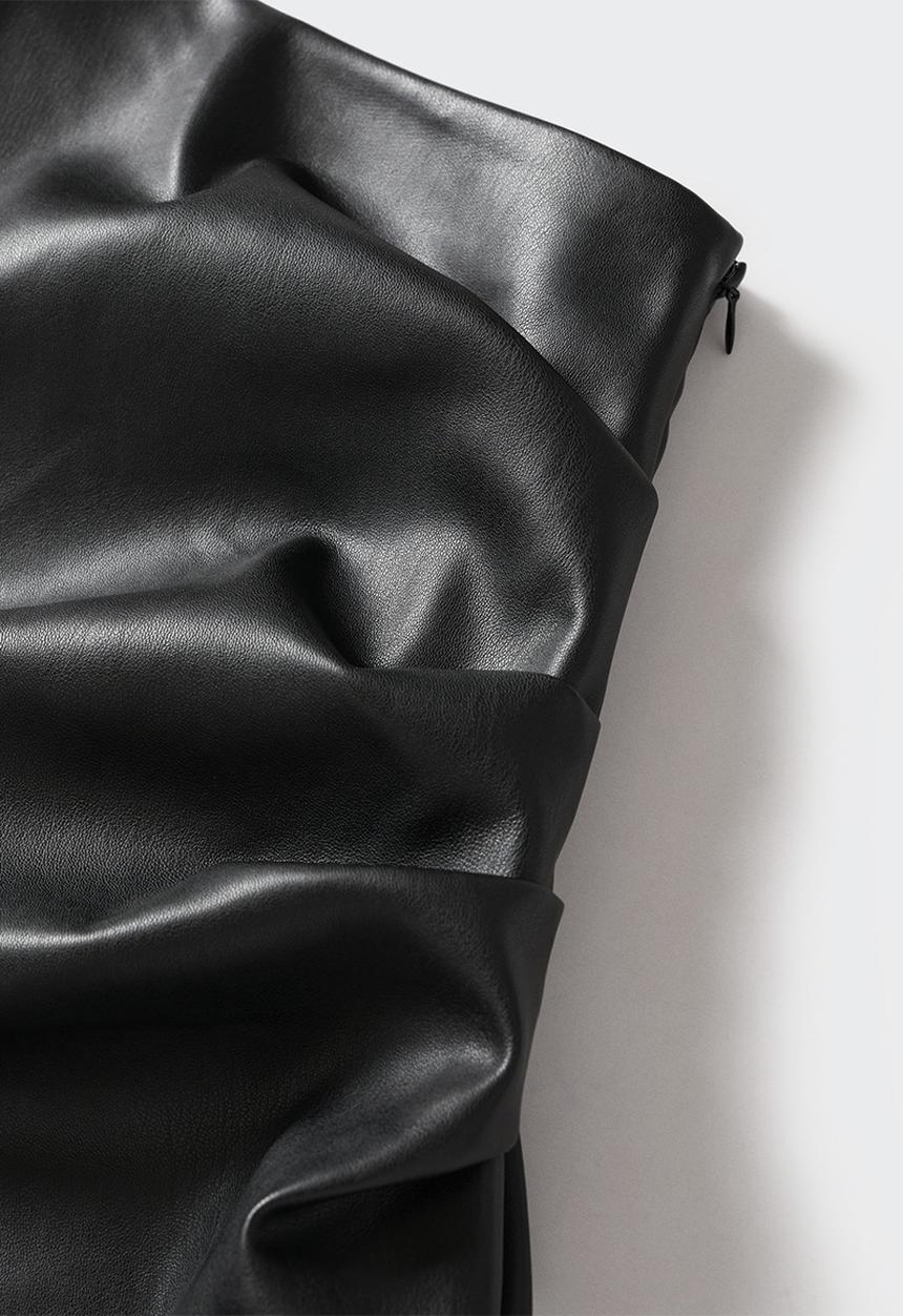 MANGO - Dress asym - black