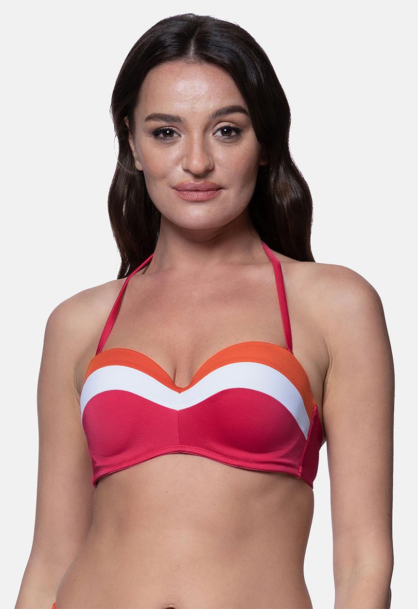 DORINA - Lawaki light padded bandeau bikini top - multi 