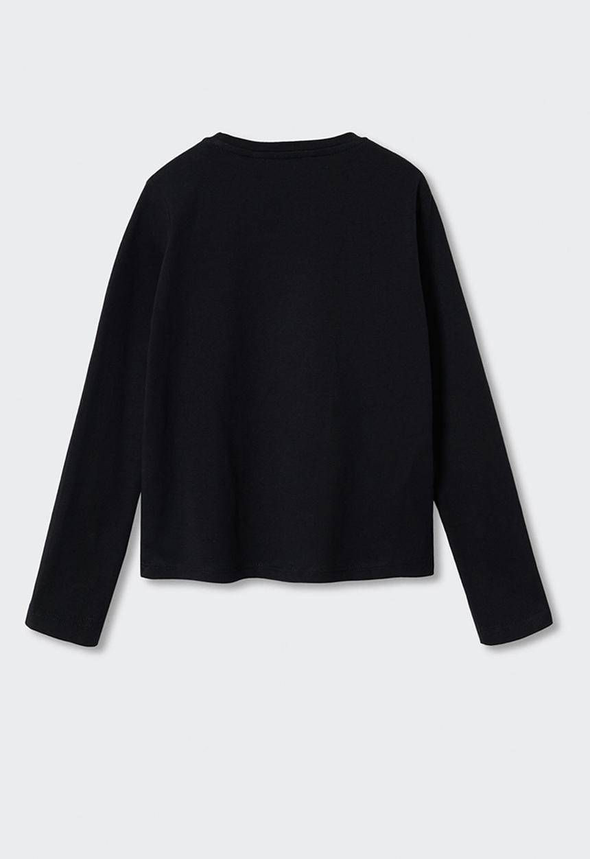 MANGO - T-shirt animals - black